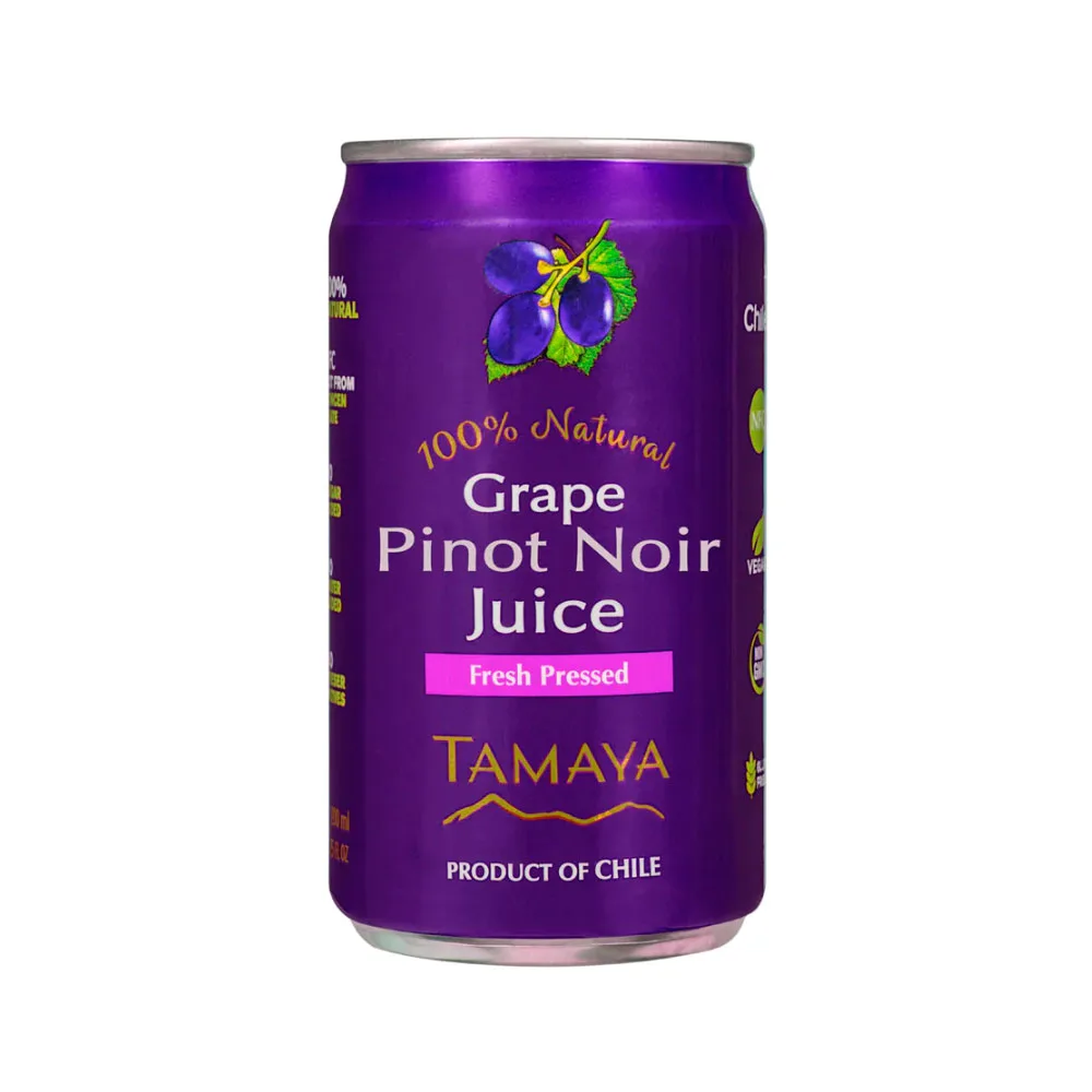 Jugo de Uva Pinot Noir Sin Gluten Vegano lata 200 ml