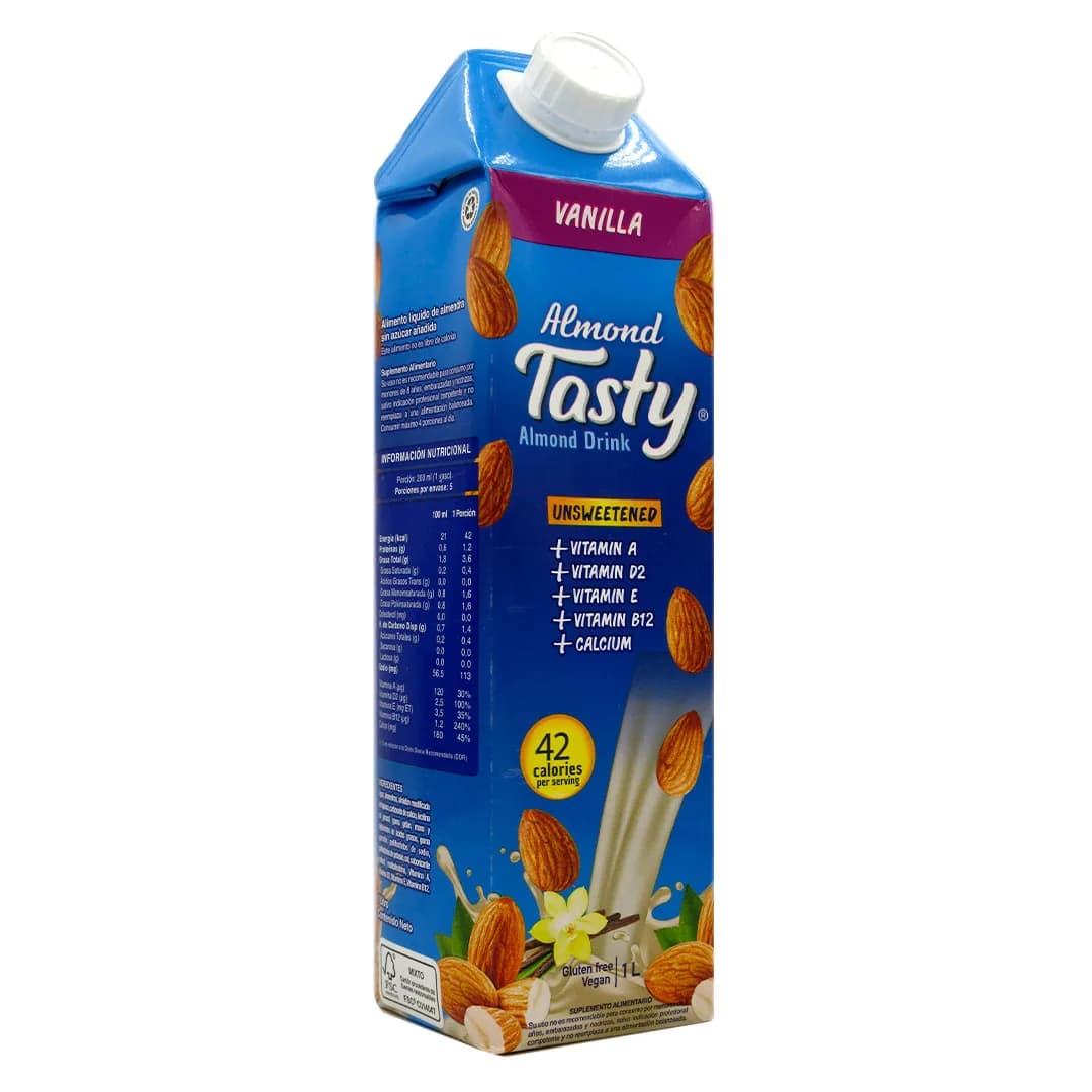 Bebida Vegetal de Almendras sabor Vainilla Sin Azúcar sin gluten 1 lt