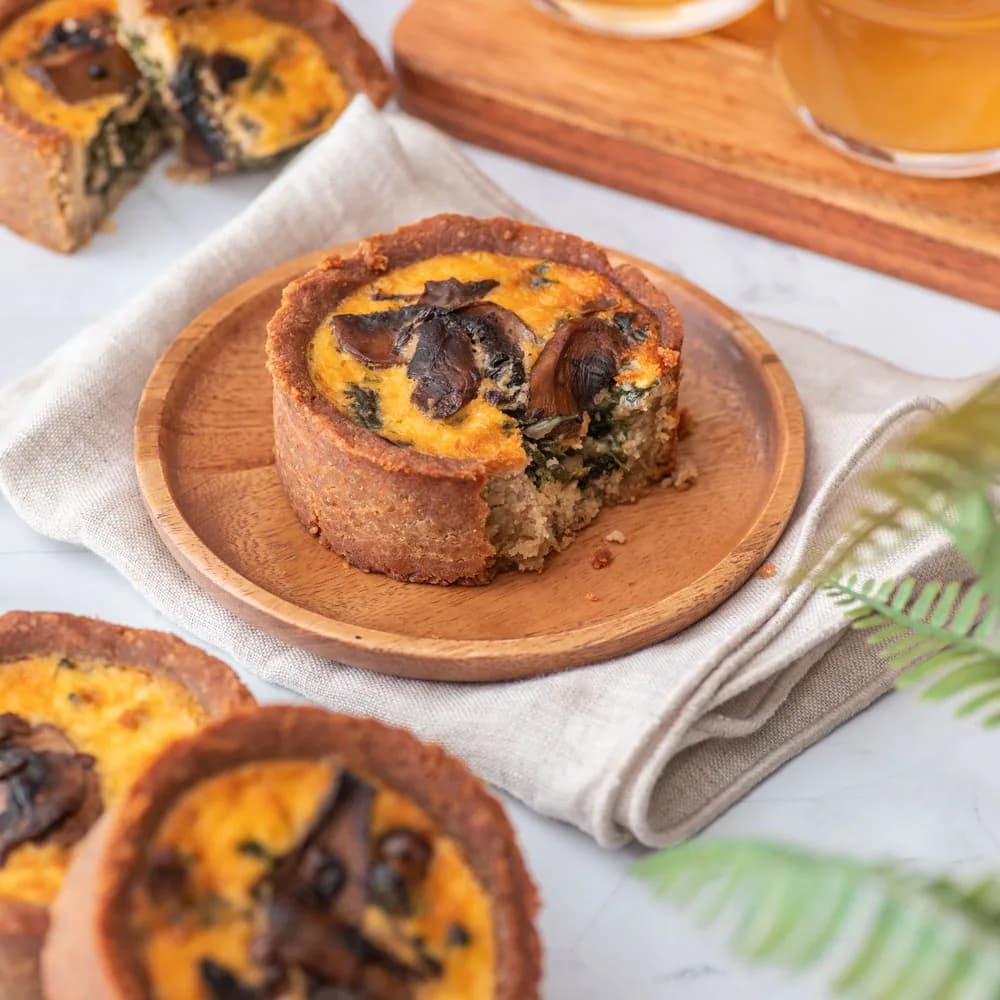 Quiche Individual Espinaca Champiñon Keto 150 grs c/u 6 Unidades