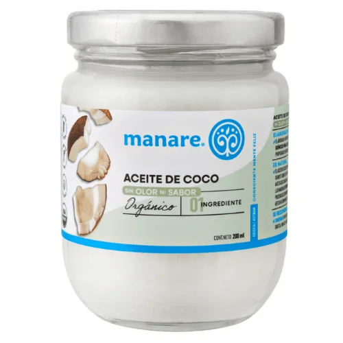 Aceite de Coco Sin Sabor Sin Gluten 200 ml