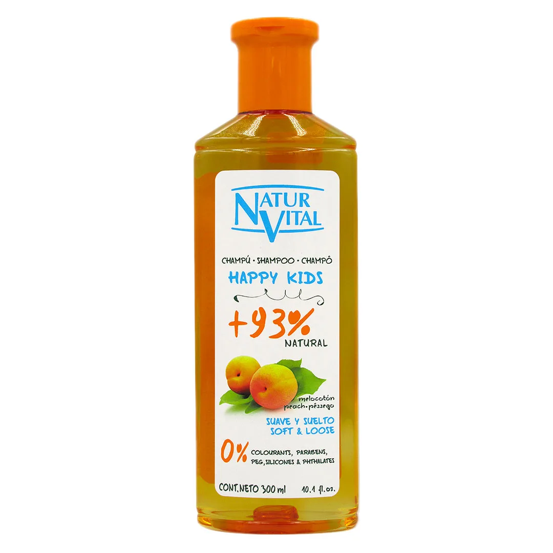 Shampo happy hair kids Sin Siliconas Sin ParabenosSin Colorantes Ecologico Melocotón 300ml