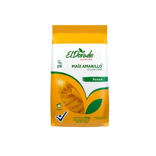 Pasta de Maíz Sin gluten Vegana Penne 250 Gr