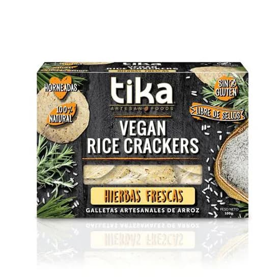 Galletas Veganas de Arroz Hierbas Frescas 100 grs