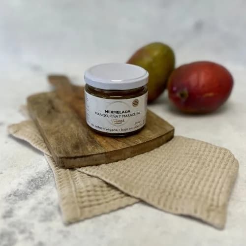 Mermelada de Mango-Piña-Maracuyá. Sin Azúcar. 200gr.
