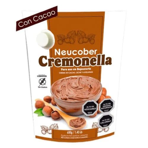 Cremonella crema de cacao, leche y avellanas 650 Grs.