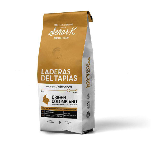 Café Colombiano Molido Laderas, 250 grs, Marca Señor K