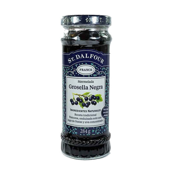 Mermelada de Grosella Negra 100% fruta  sin azúcar añadida 284 grs Marca St Dalfour