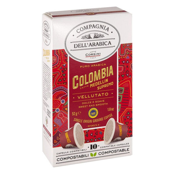 Café Gourmet en Cápsula "Variedad Colombia", 10 un, Marca Corsini
