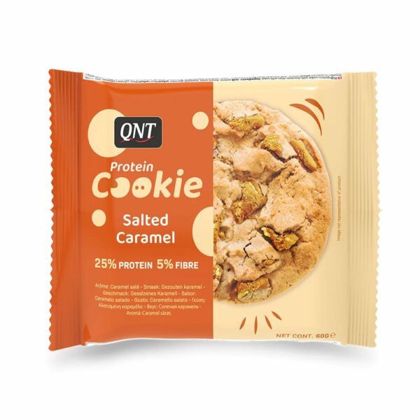 Galleta de Proteina Cookie Sabor Caramel 60 g Marca QNT Tremus