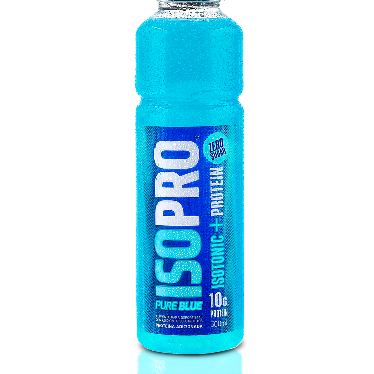 Bebida Isotonica + Proteina 10 gr Pure Blue sin azucar 500 ml Marca