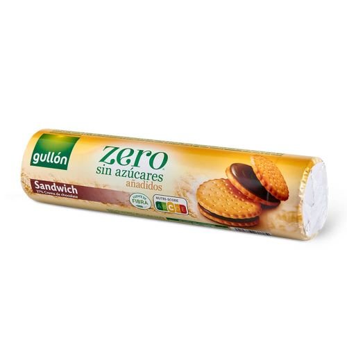 Galletas Sandwich 37% Crema de Chocolate Zero sin Azucar Añadida 250 grs  Marca gullon - Tremus