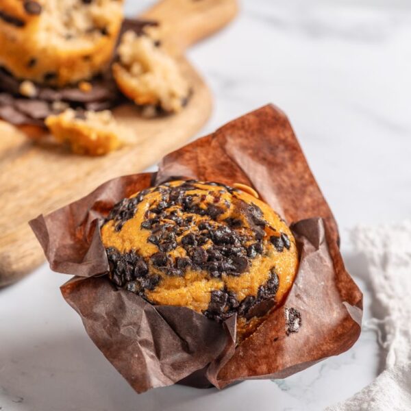 Muffin Vainilla Chips de Chocolate. sin Azúcar. Vegano. 1 Un. Marca Tremus