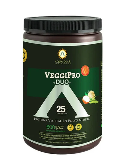 Proteína Vegana Veggipro Duo  600 Grs Marca Aquasolar