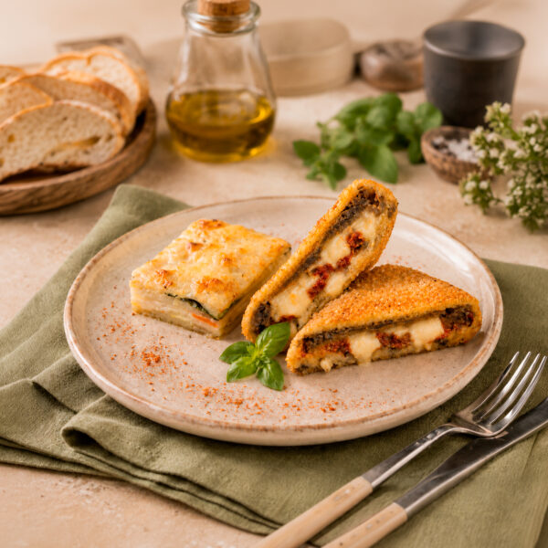 Milanesa de Berenjenas con Gratín de Papa y Verduras Vegetariano Tremus 4 Milanesa de Berenjenas con Gratín de Papa y Verduras Vegetariano Tremus - Imagen 2
