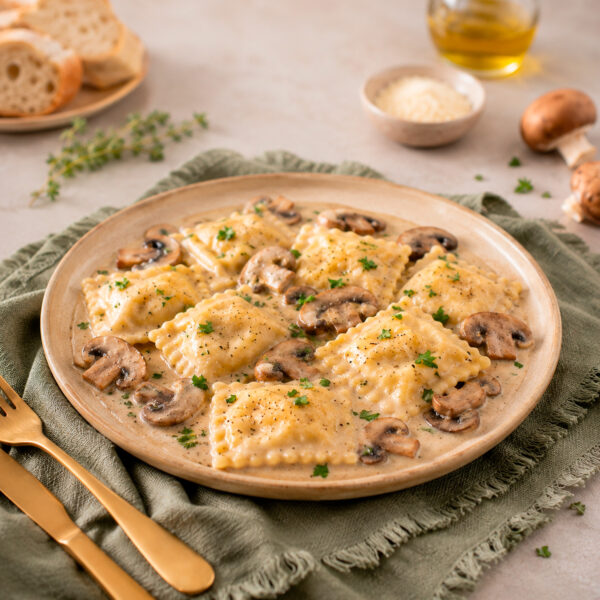 Ravioli de Pollo con Salsa de Champiñones, 310 g, Tremus