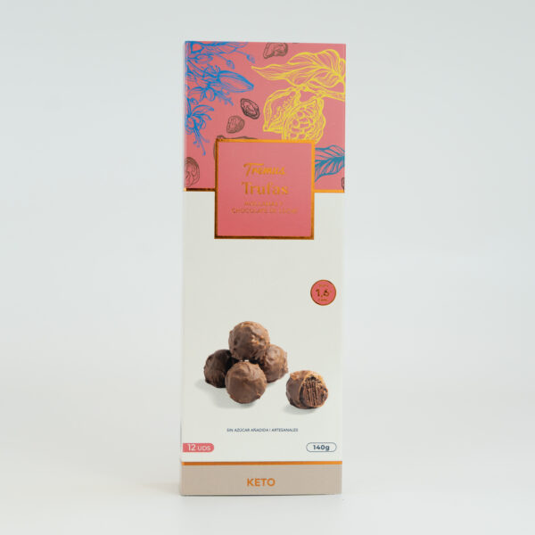 Trufas de Avellana y Chocolate de Leche, Keto, Sin Azúcar Añadida, 140 g, Tremus