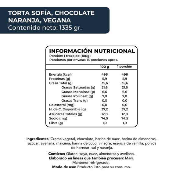 torta sofiua chocolate naranja y pralineu de avellanas vegana 1335 g 4