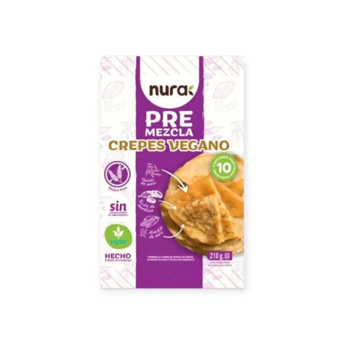 Premezcla Crepes Vegano Sin Gluten 210 grs marca Nura