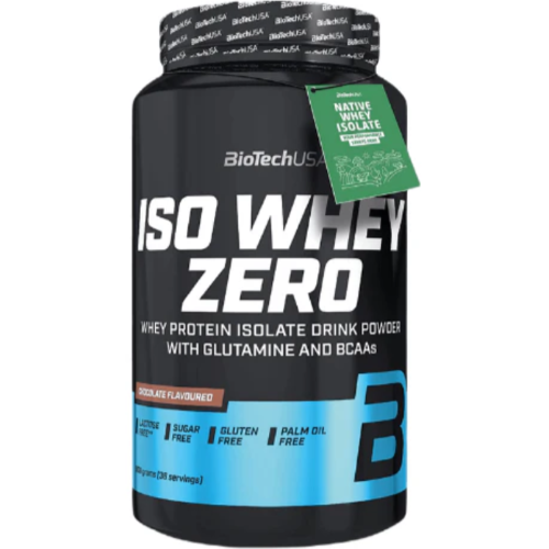 Proteina Iso Whey Zero Sin Gluten Sabor Dark Chocolate Flavoured 908 grs Marca Biotech Usa