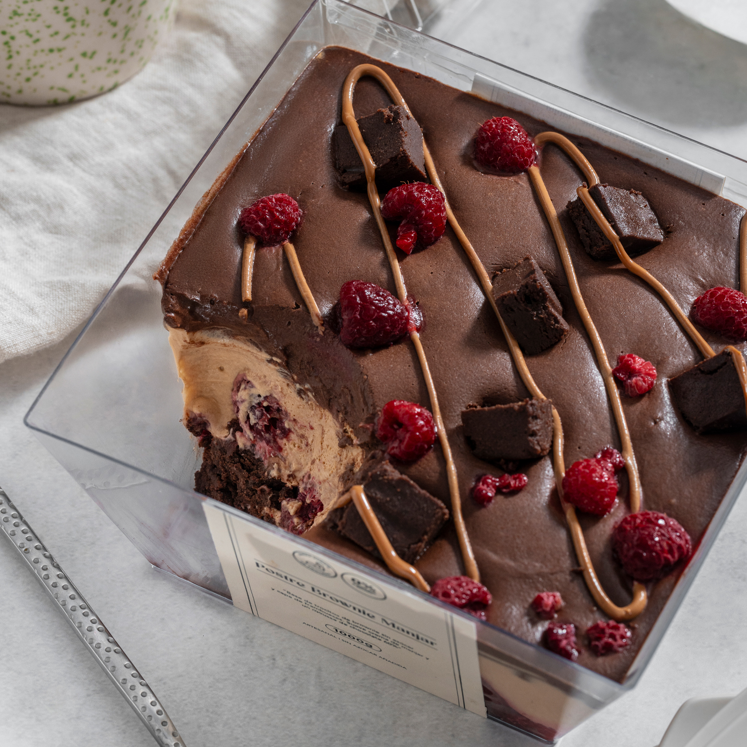 Postre de Brownie Manjar, Sin Azúcar Añadida, 1000 g, Tremus - Imagen 3