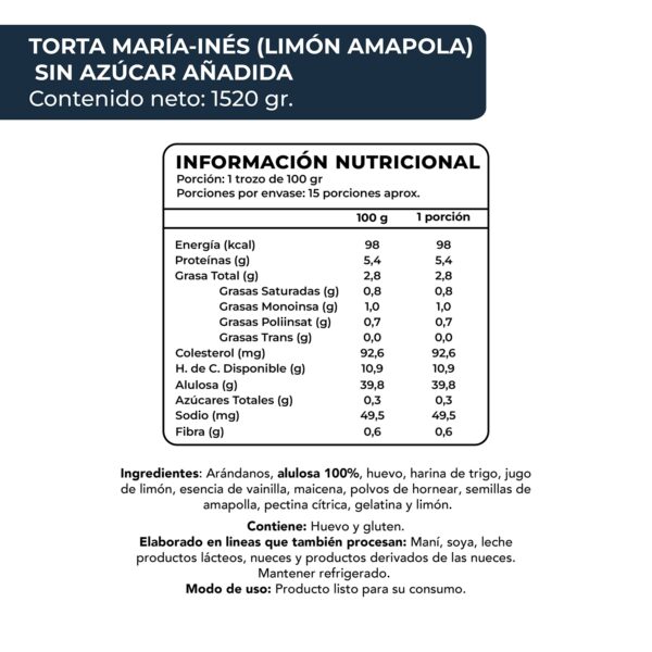 torta mariua ineus limoun amapola sin azuucar anaadida 1520 g 4