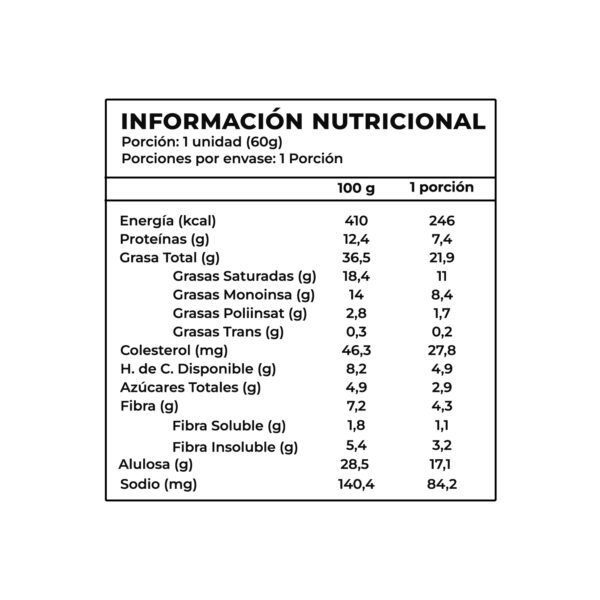 Alfajor Praline de Avellanas Keto Proteico 2