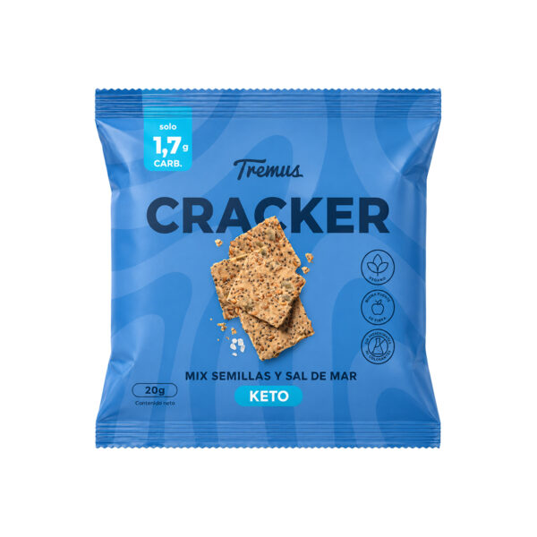 Cracker mix de semillas y sal de mar, Keto, 20 g, Tremus