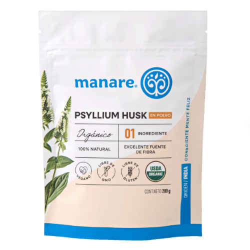 Psyllium Organico 200 gr Marca Manare 1 Psyllium Organico 200 gr Marca Manare